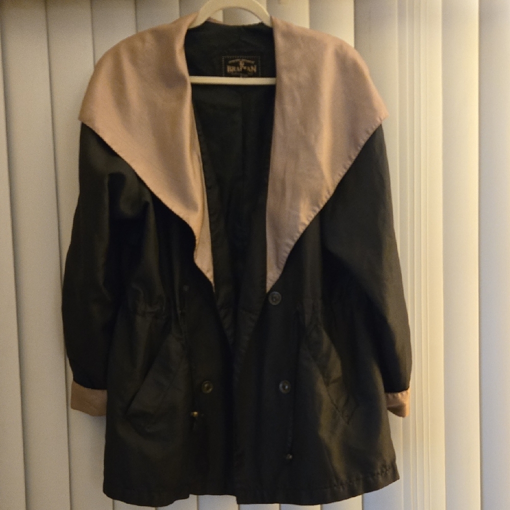 Braetan Black and Tan Trench Coat